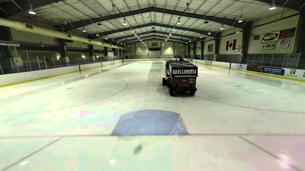 The Zamboni works its magic at the First Arena, Elmira, NY YouTube
