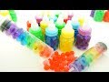 How To Make Rainbow Colors Orbeez Big Syringe and Learn Colors BABY DOLL BATH TIME for kids