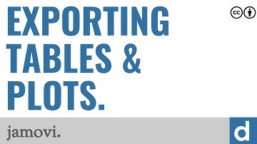 Exporting tables & plots — jamovi