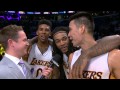 Jordan hill and nick young crash jeremy lins interview