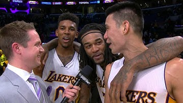 Jordan Hill and Nick Young Crash Jeremy Lin
