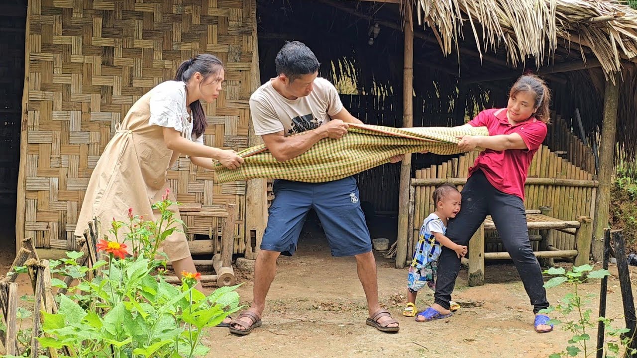 The argument between Chuong and his pregnant lover/Thu and her daughter harvest Thang Long for sale