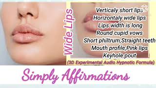 Wide plump lips+keyhole pout+pink lips+round cupid vows+teeth+mouth subliminal | Simply Affirmations