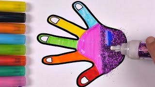 Hand Drawing and Glitter Coloring | Warna Warni Akn Kids House