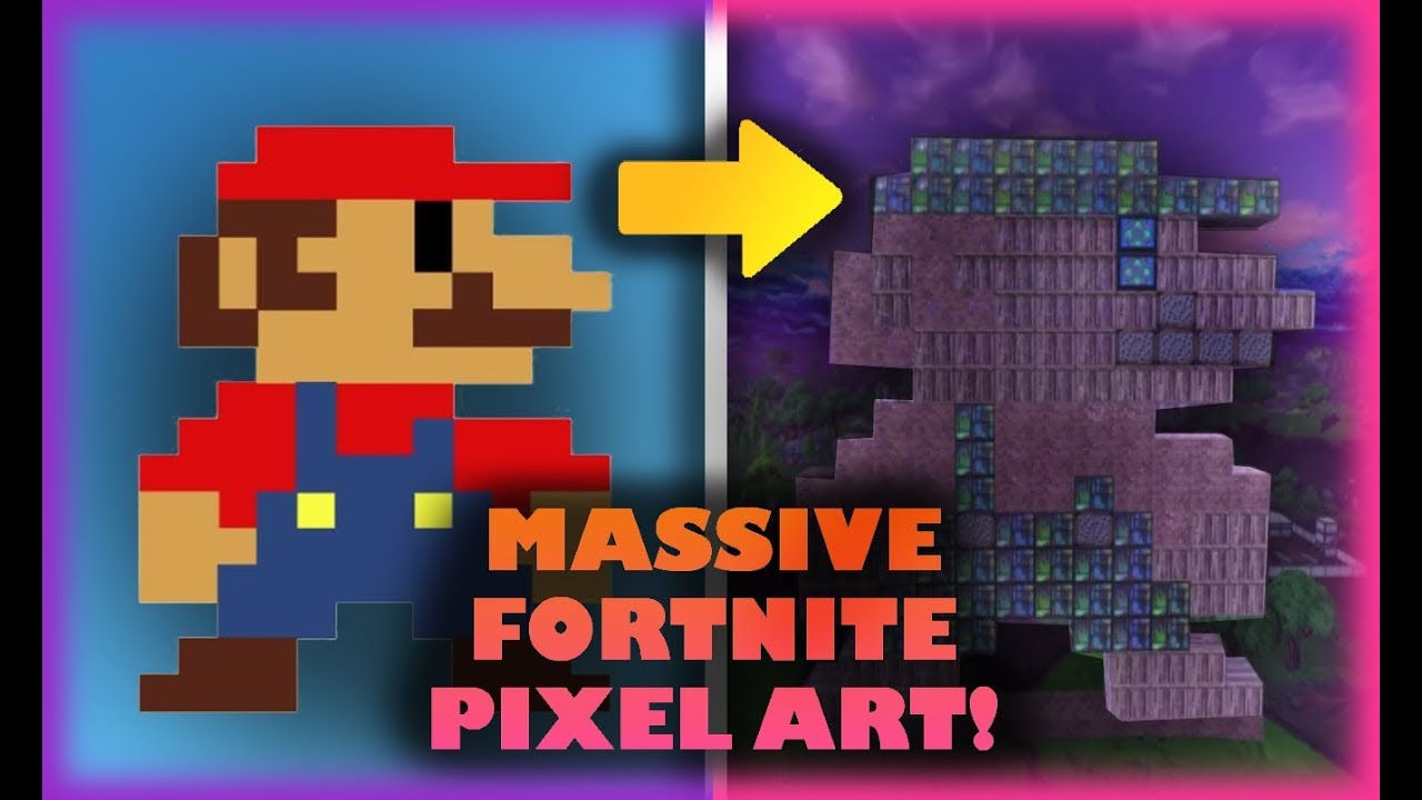 Massive Fortnite Pixel Art Fortnite Playground Mode Youtube - massive fortnite pixel art fortnite playground mode