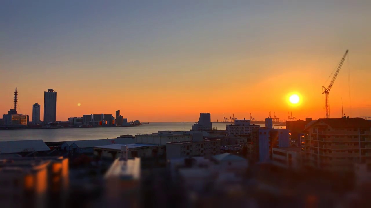 sunset osaka bay area #1