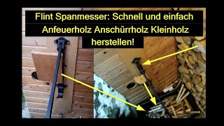 Anzündholz, Kleinholz, Anschürrholz Selber Machen Mit Flint Spanmesser, Schnell Und Einfach Spalten