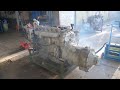 2 stroke 6 cylinder diesel engine -  first run since years! (YaAZ206/Detroit 6-71)