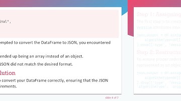 How to Convert a Pandas DataFrame to JSON Format Efficiently
