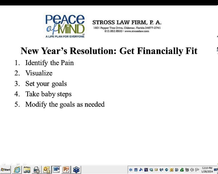 Bel Air, Maryland Financial Planner Discusses Financial Resolutions