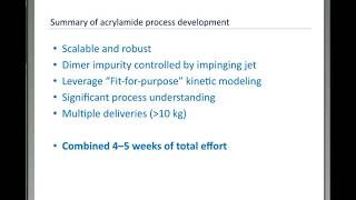 Dynochem Dan Caspi, Abbvie Development And Scale-Up Of Acrylamide Formation Using An Impinging Jet