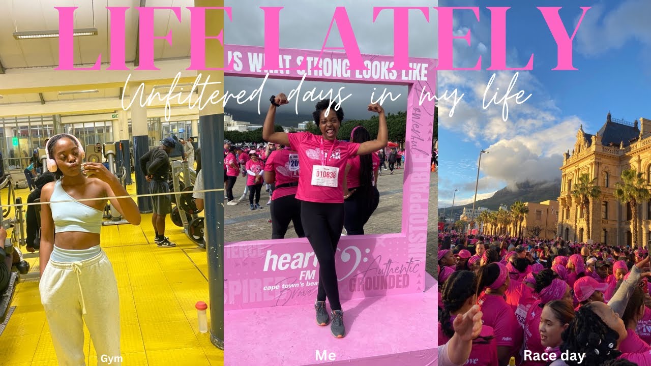 Life Lately : I completed my first ever 10KM race! , school, gym, race pack unboxing + more