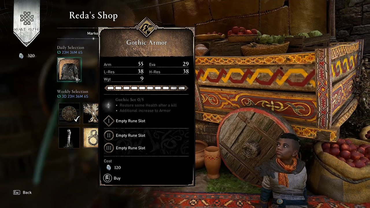 Assassin's Creed Valhalla - Reda's Shop 2024.03.01. - Gothic Armor (Mythical Torso)