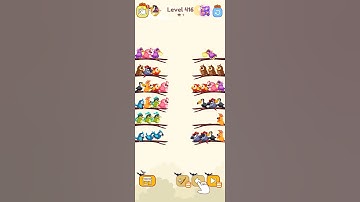 bird sort color game level 416 #games #gamedesign #gameplay #gameartdesign #birdsortcolor