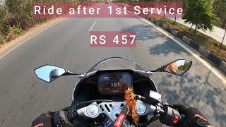 RS 457 Ride after first service | Best in sub 500 cc #aprilia #service #italian #500cc