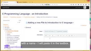 Moodle 3.0 Tutorial for Beginners - Adding a File Resource