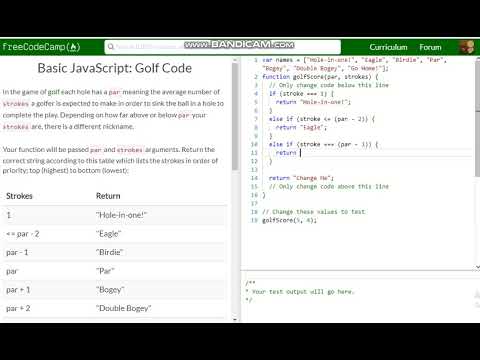 Basic JavaScript Golf Code free code camp   Dani