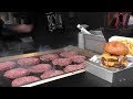 Massive Dose of Beef for Many Burgers. Cooked in Camden Town. London Street Food