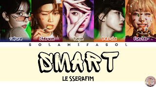 LE SSERAFIM (르세라핌) 'SMART' Lyrics [Color Coded Han_Rom_Eng] Resimi