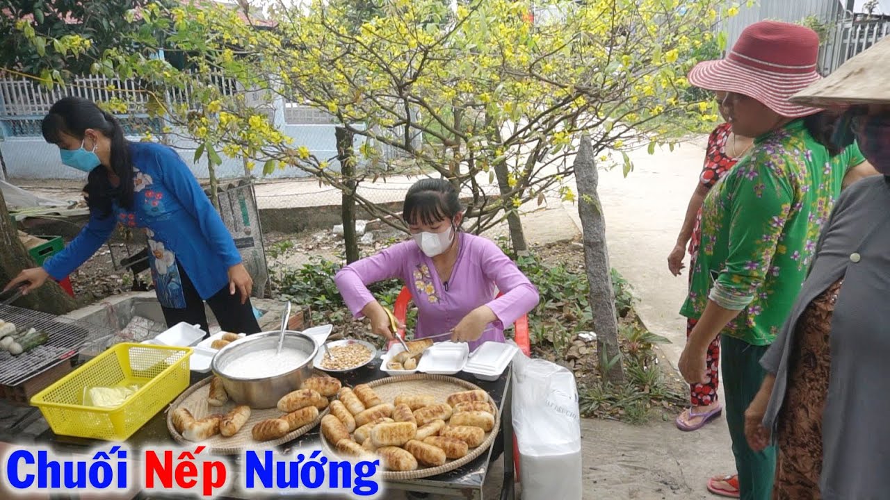 Mùng 6 Khai Trương bán Chuối Nếp Nướng Chan Nước Cốt Dừa, Bà Con Ủng Hộ Nhiệt Tình #35