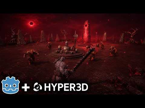 I Built a 3D Game in Godot Without Modeling and the Result Is CRAZY… (Hyper3D)