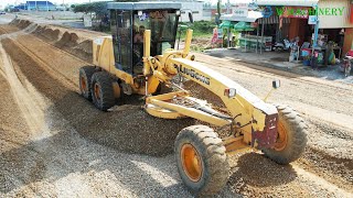 Best Liugong Grader Spreading Gravel | Great Processing Motor Grader Trimming Gravel Building Roads