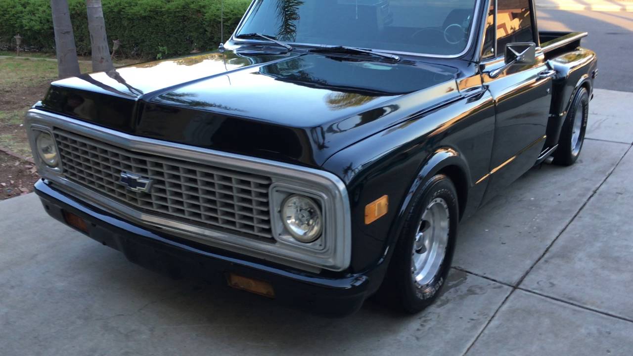 For Sale 1972 C10 Step Side Short Bed Black V8 350 700r4 Transmission