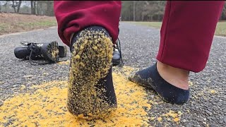 Asmr Crunchy Food Stomping Dirty Socks Turning Cheetos To Dust