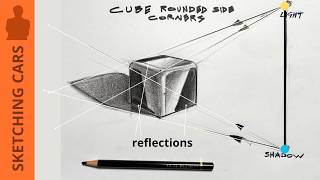 Drawing a GLOSSY CUBE with Rounded Corners (For Beginners)