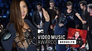 More vma photos! http://bit.ly/15bnvfz subscribe to clevvertv:
http://ow.ly/ktrcx selena gomez takes home the for best pop video!
lads of one directi...