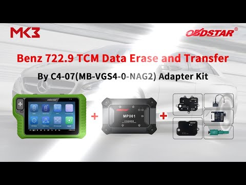 OBDSTAR | How to Erase & Transfer Data on a Used Mercedes 722.9 TCU | Using C4-07 Adapter Kit