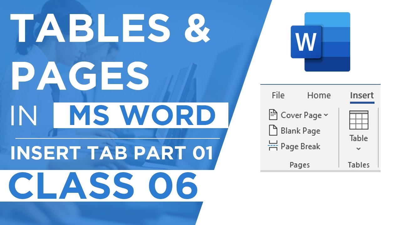 Microsoft Word Training - Tables & Pages - Insert Tab Part 01 - Class ...