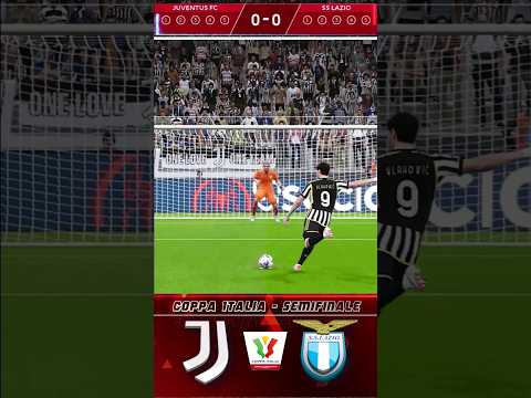 Juventus vs Lazio, calci di rigore - semifinale di Coppa Italia 2024 #shorts