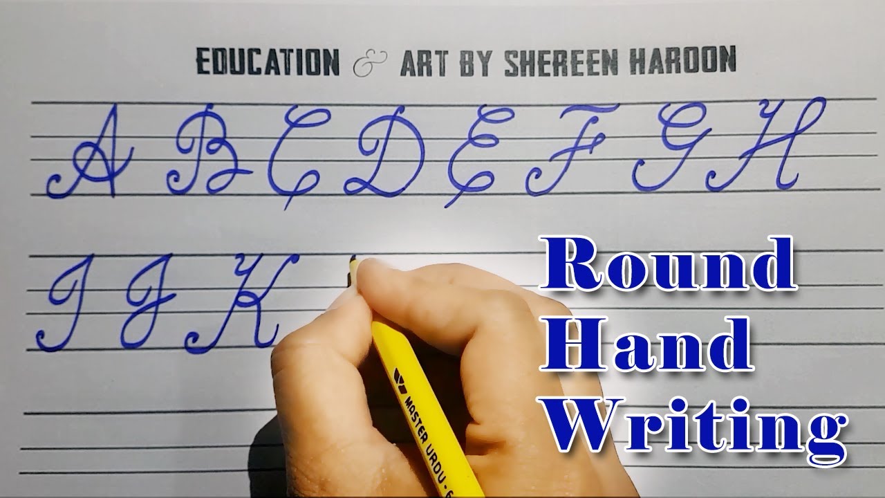 Round Hand Writing | Round Hand Script | Shereen Haroon Shad - YouTube