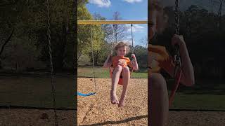 My mom tried to knock me off the swing a wubble bubble ball  #funny #wubblebubble