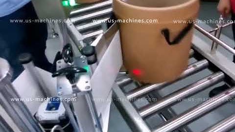 Big paper drum round bottle barrel side labeling machine customized label applicator