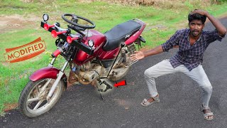 Modified Bike - 99.9% Car | Foot Operated ABC | தெறிக்க விடலாமா.! | Car From Bike|Mr.Village vaathi