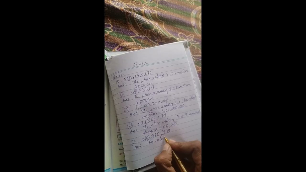 Class four math unit 1 exercise 1.2 Sindh text book board ..