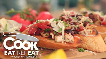 Stewed Garlic and Sun Dried Tomato Bruschetta | Cook Eat Repeat | Blackstone Griddles