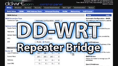 DD-WRT Repeater Bridged Setup (Talk Trough)