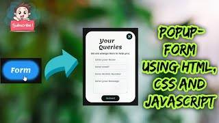 Popup form | HTML, CSS and JS