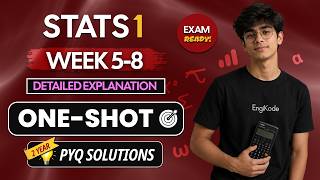 Stats 1 Quiz 2 Oneshot | Week 5-8 | PYQ Solutions | IITM BS Degree | Free Notes | Engikode