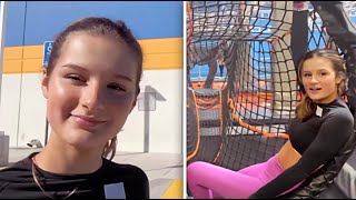 Hayley LeBlanc visits Sky Zone Trampoline Park