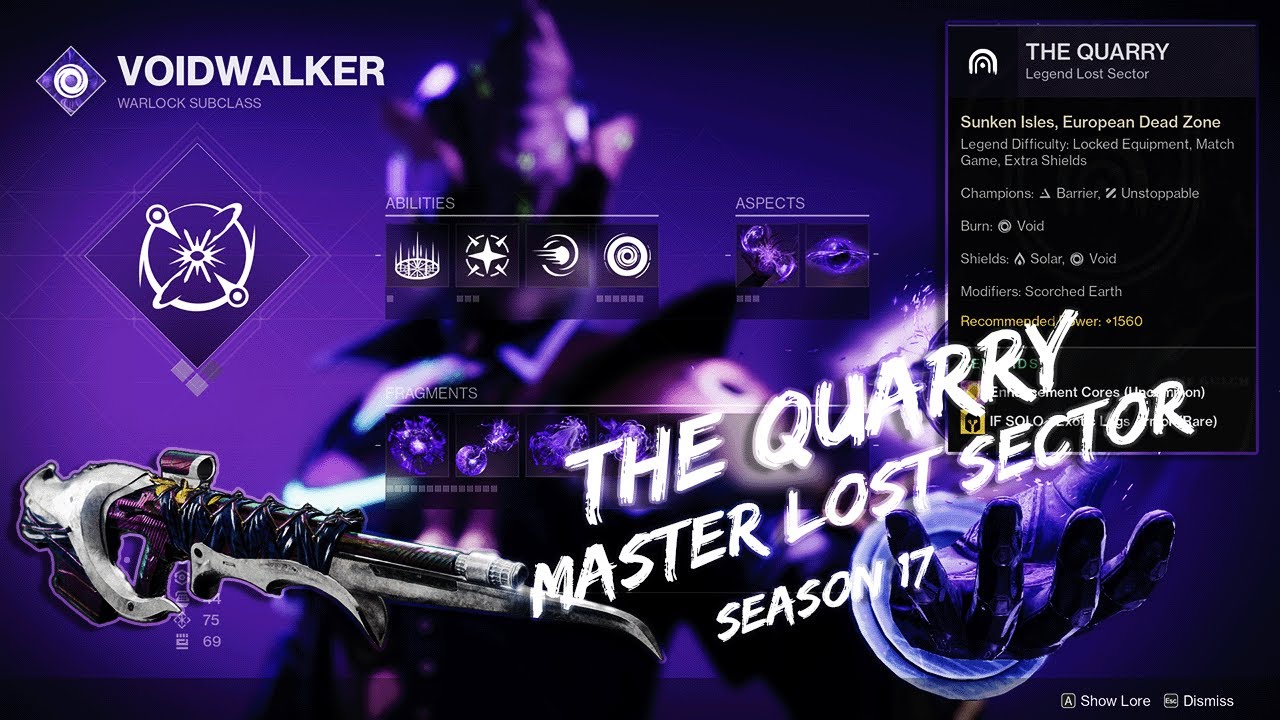 Destiny 2 The Quarry Master Lost Sector