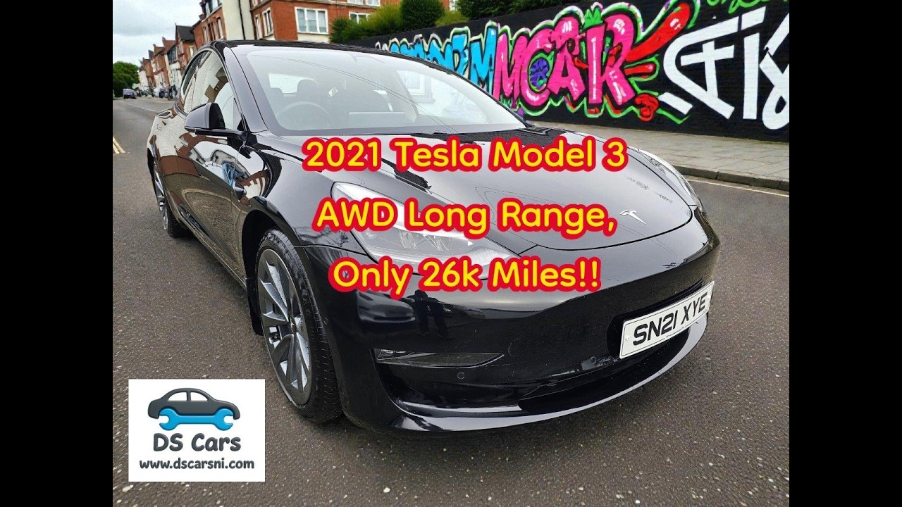 Tesla Model 3 AWD Long Range 2021 года выпуска, пробег всего 26 000 миль!