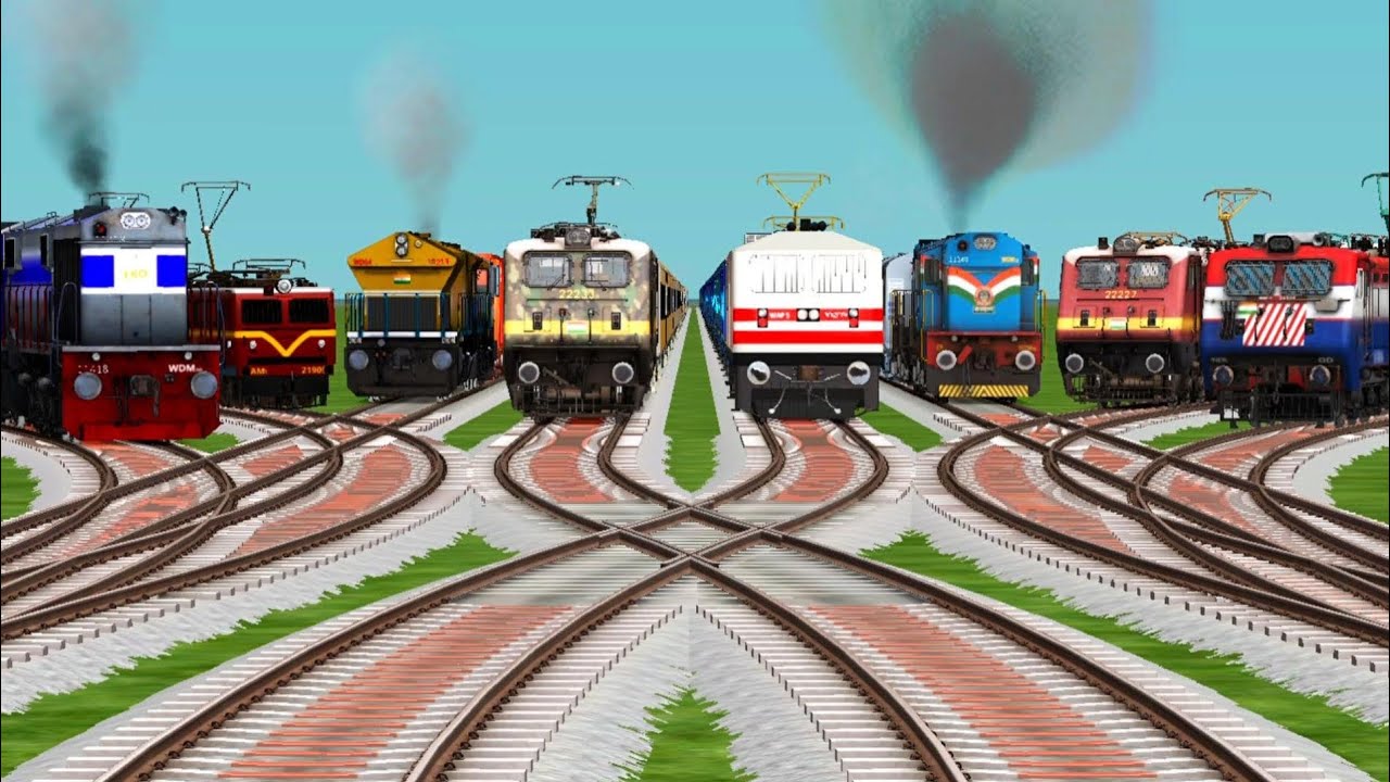 8 Mega Fast Trains Passing Risky LevelCrossings | Realistic Train Crossing Video | train simulator