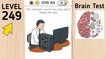 Brain Test Level 249 The Computer Works Too Slow And It Makes Him Sad.