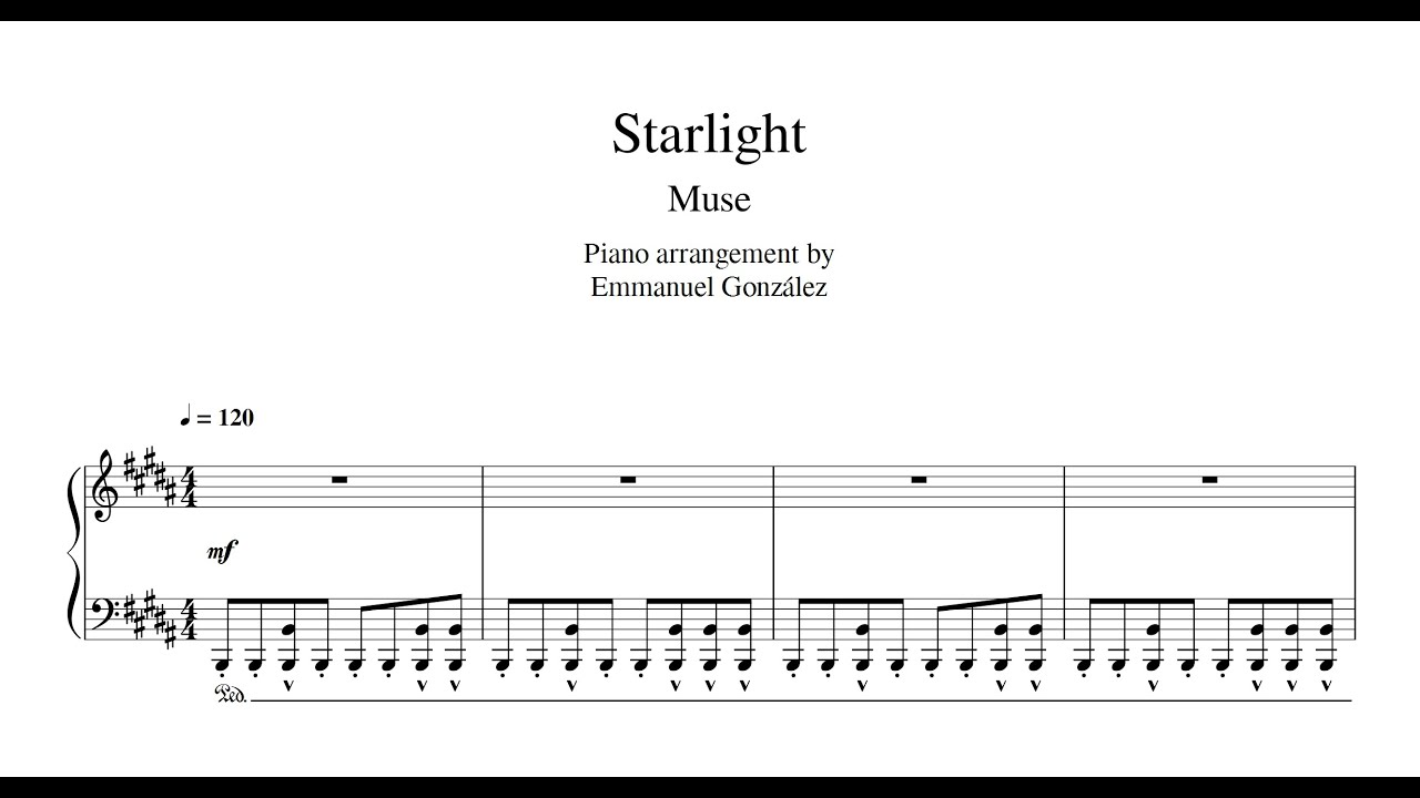 Muse - Starlight - Piano Cover