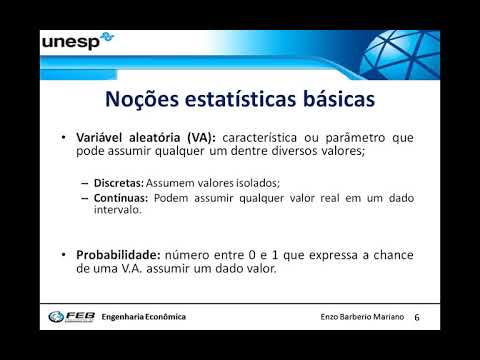 Matemática financeira (aula 8) - análise de risco