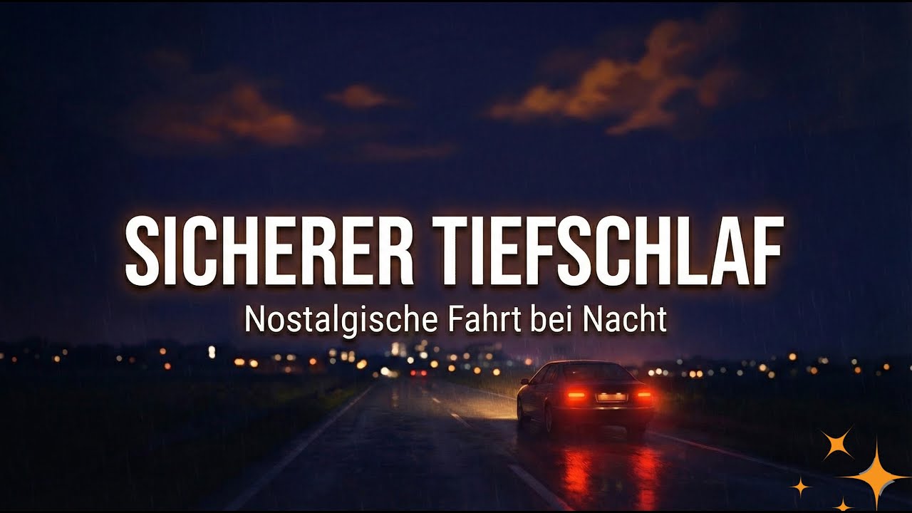 Sicherer Tiefschlaf: Nostalgische Fahrt bei Nacht & Geborgenheit 🌧️ (Dunkler Bildschirm)